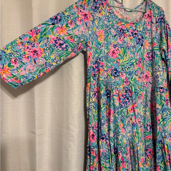 Lilly Pulitzer Vibrant Pattern Long Sleeve Dress XXL - Picture 2 of 8
